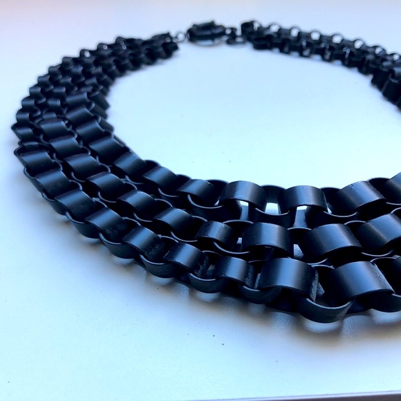 Black metal chain link choker - Picture 1 of 4